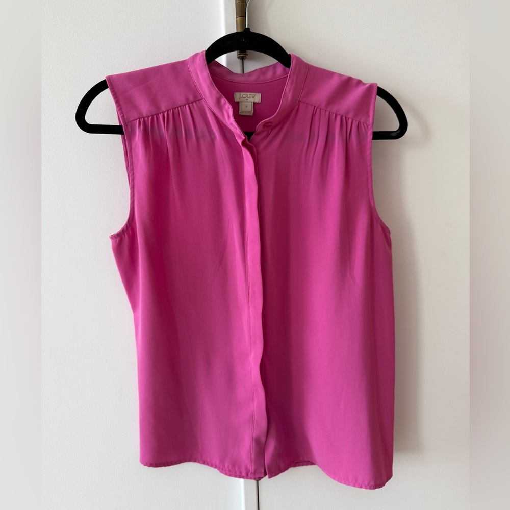 J. Crew Periwinkle Pink Short Sleeve Blouse